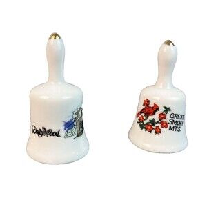 Great Smoky Mtns & Dollywood Mini Bell Souvenirs Set of 2 East Tennessee Tourism